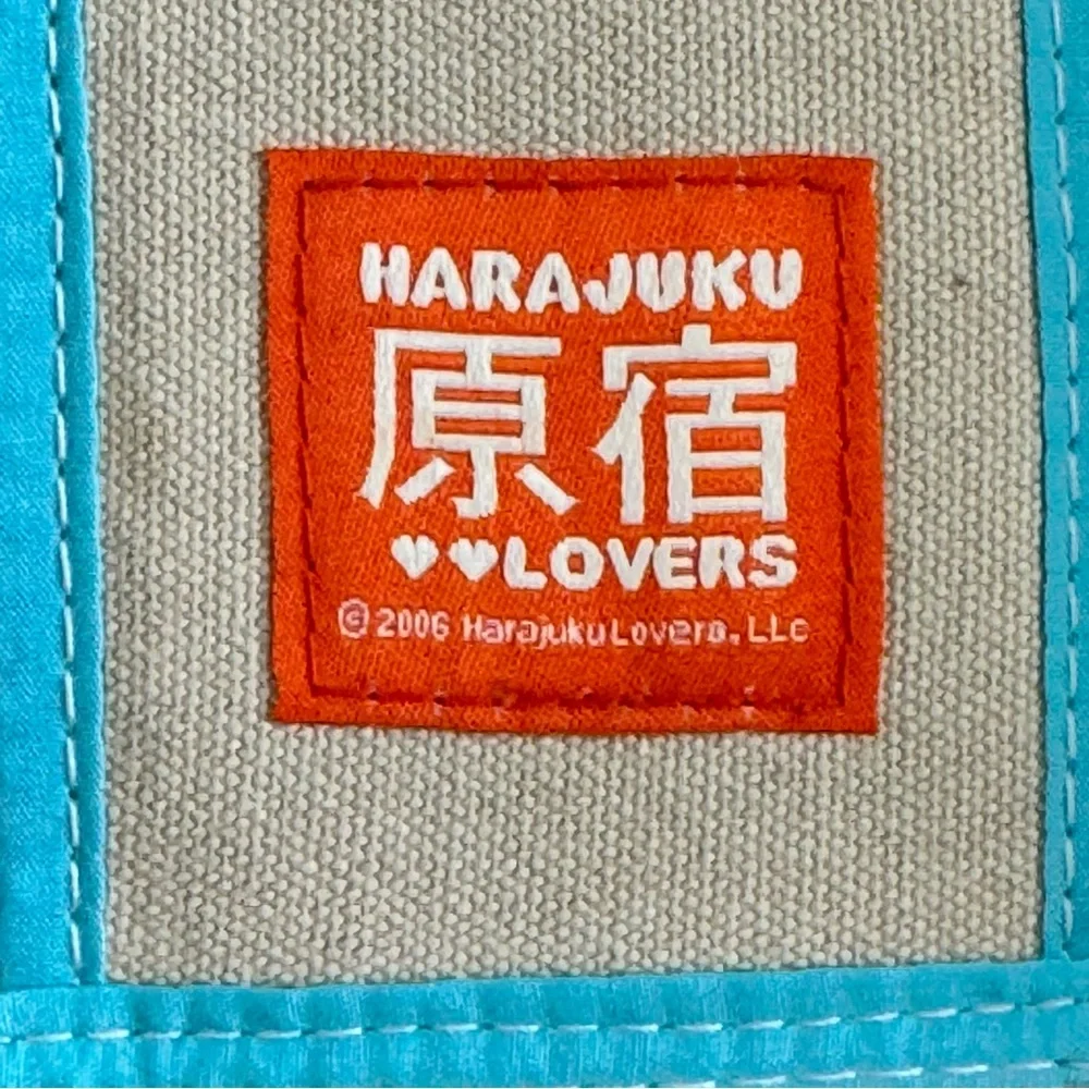 Harajuku Lovers Tri-Fold Orange County Girl Canvas Wallet NEW with Tags 2006 - Picture 3 of 4